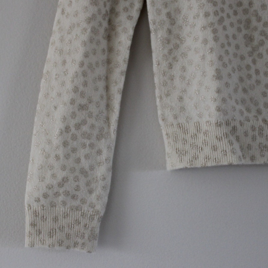 Nwt Bonpoint Cashmere Long Sleeve Button Front Cardigan Sweater Off White Gold — image 3 of 7